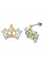 SALE - Plieniniai auskarai ,,Princess Crown"